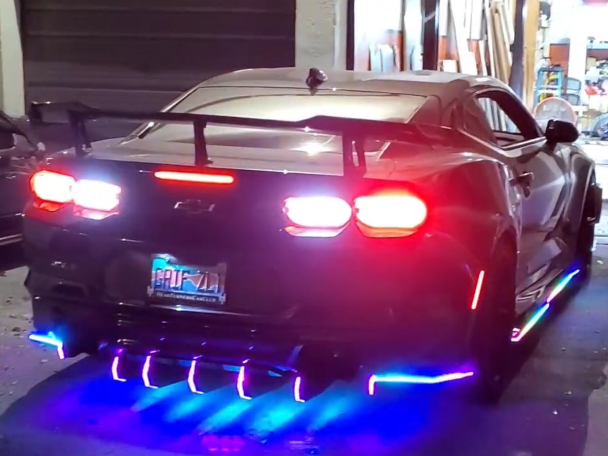 2016-24 Camaro - Aluminum LED Rear Diffuser