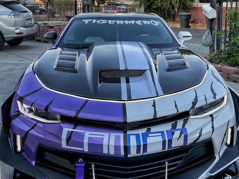 2016-24 Camaro - Terminator Style Hood - Carbon Fiber