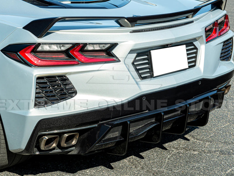 2020-24 Corvette - Rear Valance Diffuser Fins