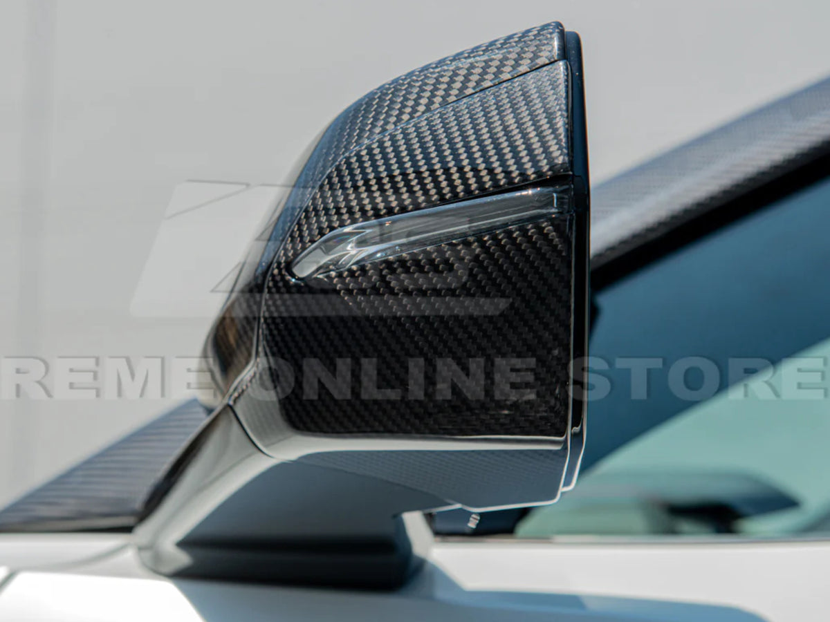 2020-24 Corvette - Side Mirror Lower Covers - Carbon Fiber