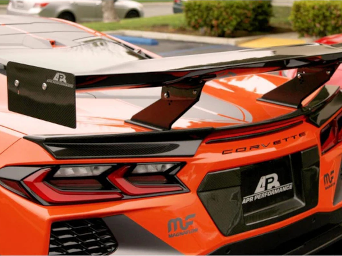2020-25 Corvette - GTC-500 Adjustable Wing Spoiler - Carbon Fiber