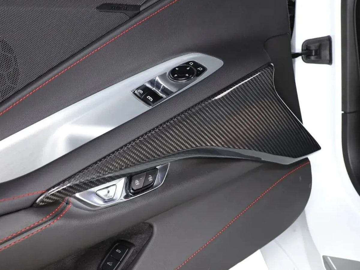 2020-25 Corvette - Lower Door Panel Trim Cover - Carbon Fiber