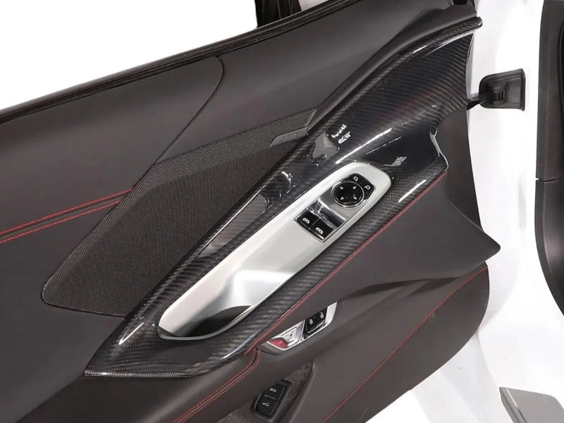 2020-25 Corvette - Window Switch Outer Trim Cover - Carbon Fiber