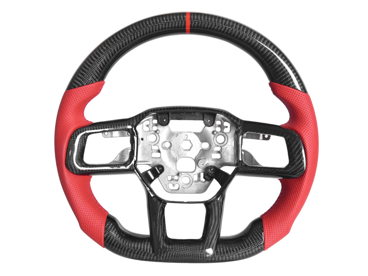 2024-26 Mustang - Steering Wheel Alcantara/Suede/Leather - Carbon Fiber