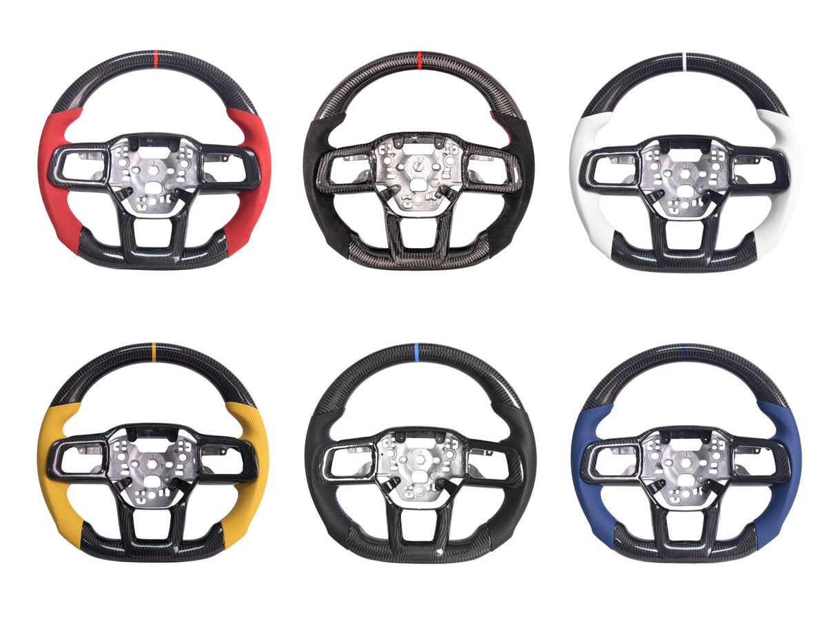 2024-26 Mustang - Steering Wheel Alcantara/Suede/Leather - Carbon Fiber