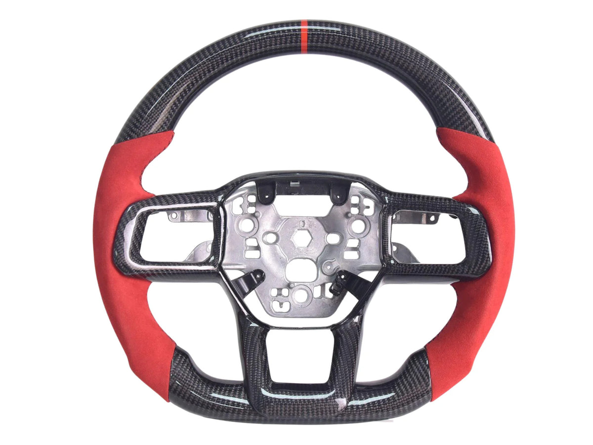 2024-26 Mustang - Steering Wheel Alcantara/Suede/Leather - Carbon Fiber