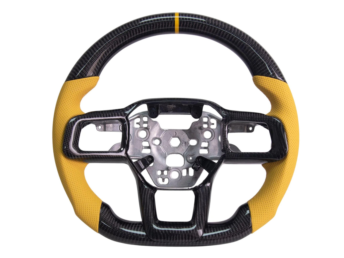 2024-26 Mustang - Steering Wheel Alcantara/Suede/Leather - Carbon Fiber