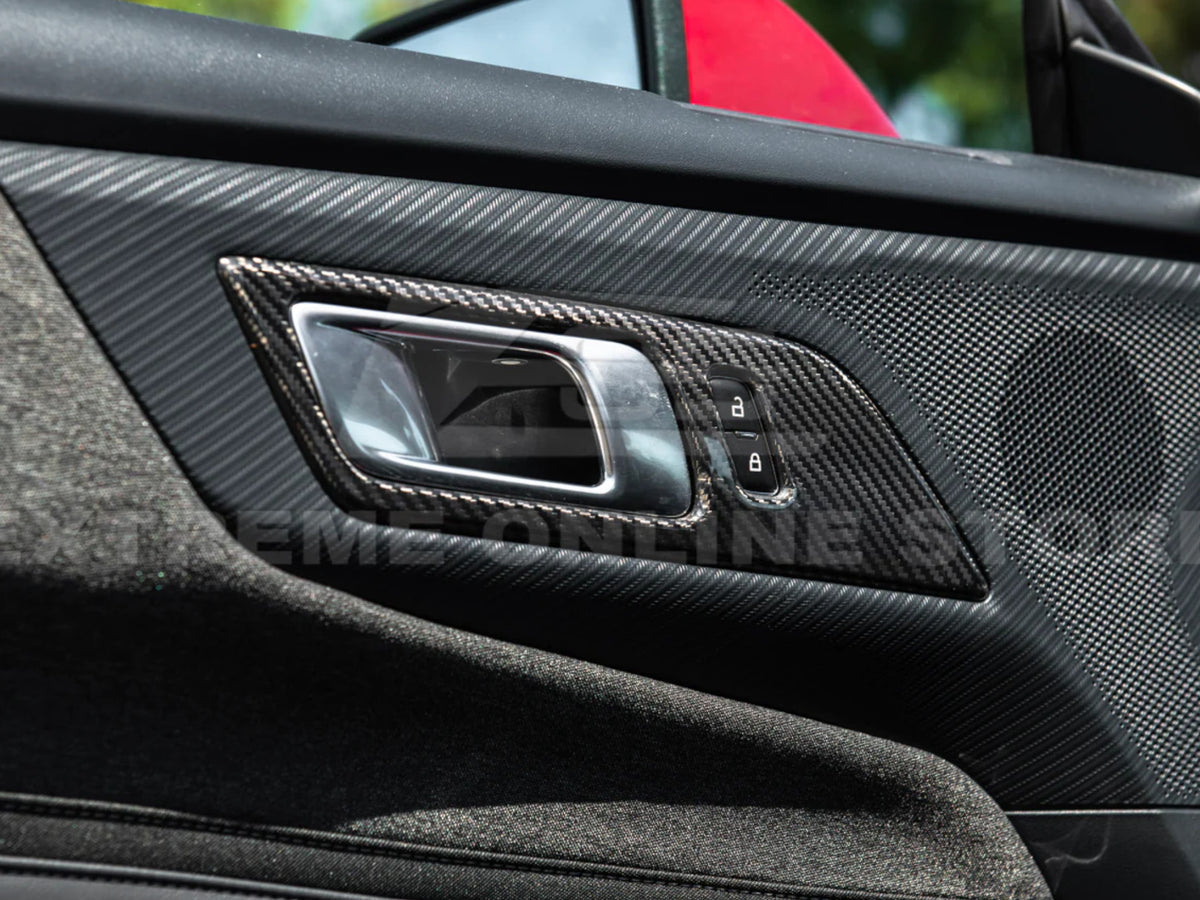2024-25 Mustang - Door Handle Trim Cover - Carbon Fiber