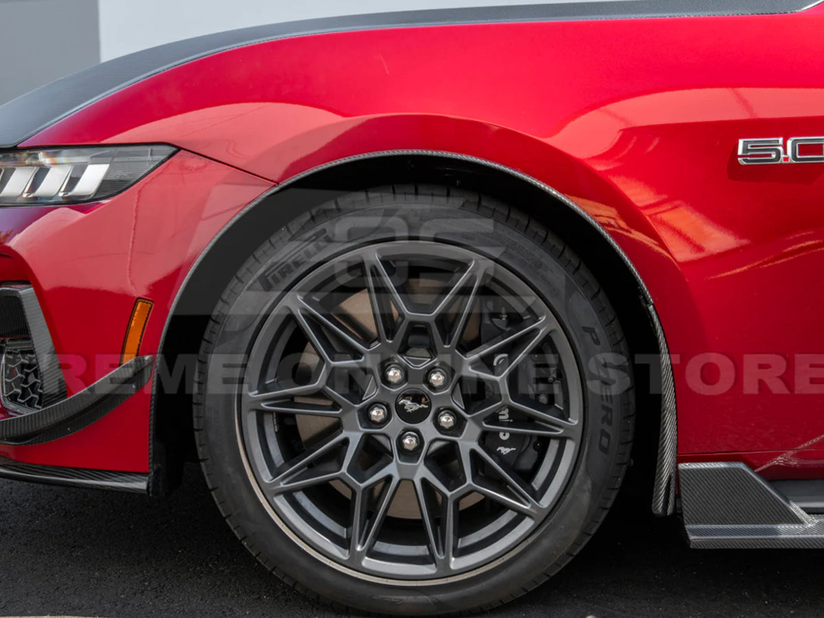 2024-25 Mustang - Fender Flare Rock Guards - Carbon Fiber