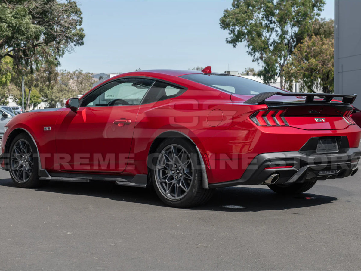 2024-25 Mustang - Fender Flare Rock Guards - Carbon Fiber