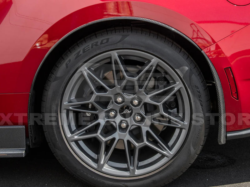2024-25 Mustang - Fender Flare Rock Guards - Carbon Fiber