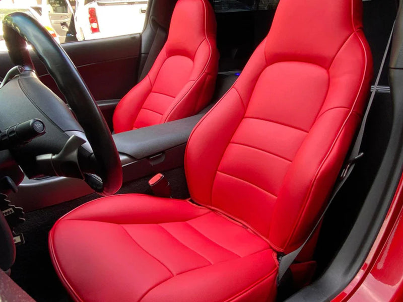 2005-13 Corvette - Seat Covers Front and Rear - Artificial Leather