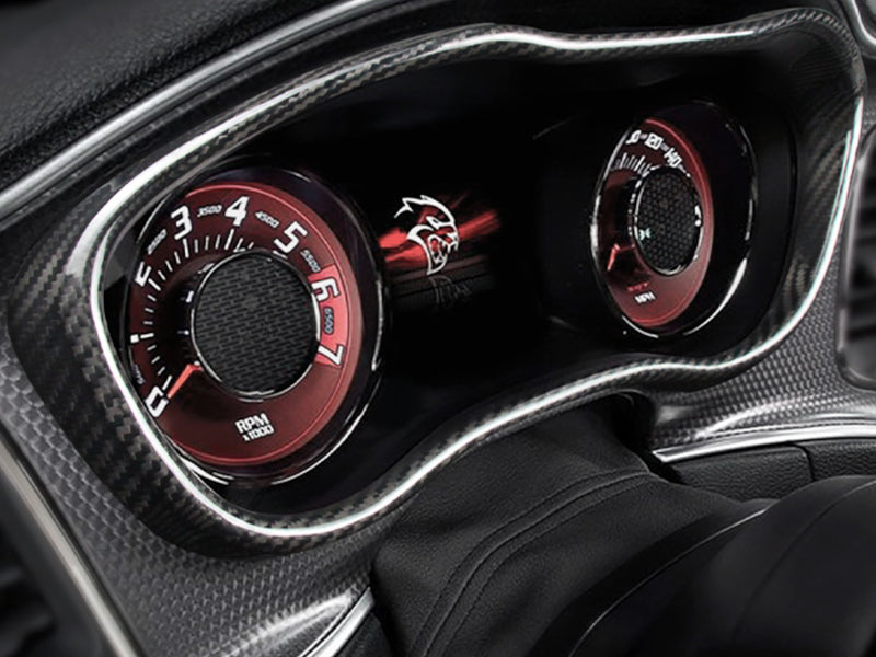 2015-23 Challenger - Instrument Gauge Trim Cover - Carbon Fiber