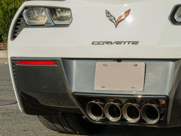 2014-19 Corvette - Rear Bumper Valance Diffuser - Carbon Fiber