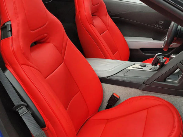 2014-19 Corvette - Seat Covers Front and Rear - Artificial Leather