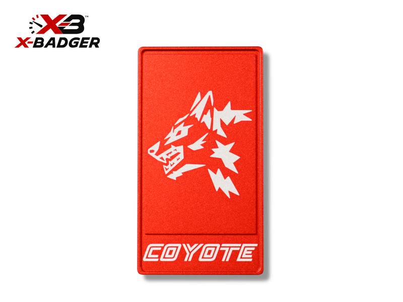 2015-23 Mustang - Alpha Coyote Badge - Billet Aluminum - Red