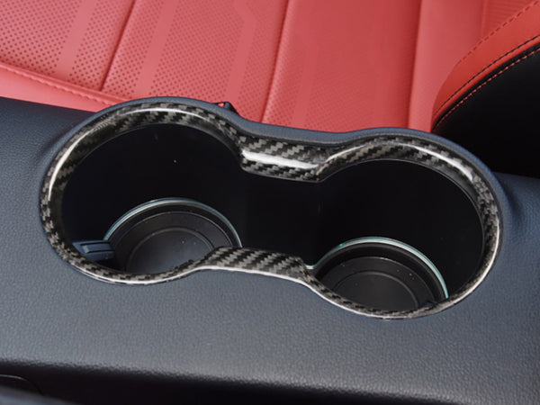 2015-23 Mustang - Cupholder Frame Cover - Carbon Fiber