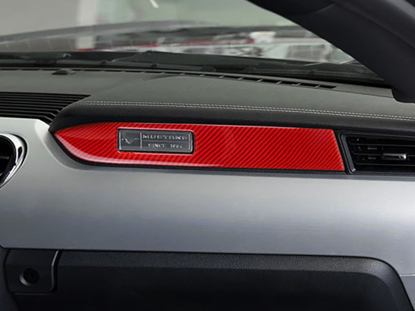 2015-23 Mustang - Passenger Dashboard Strip Overlay - Carbon Fiber