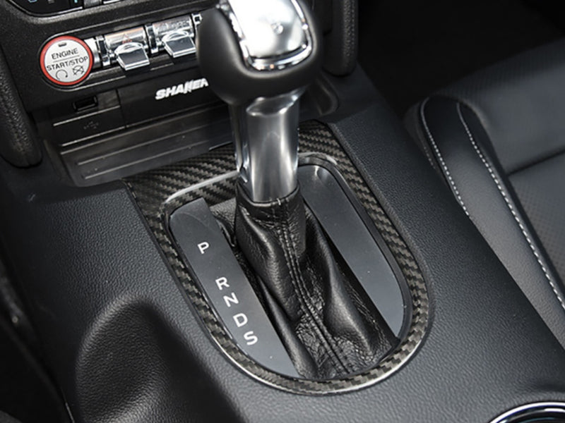 2015-23 Mustang - Automatic Gear Shift Frame Cover - Carbon Fiber