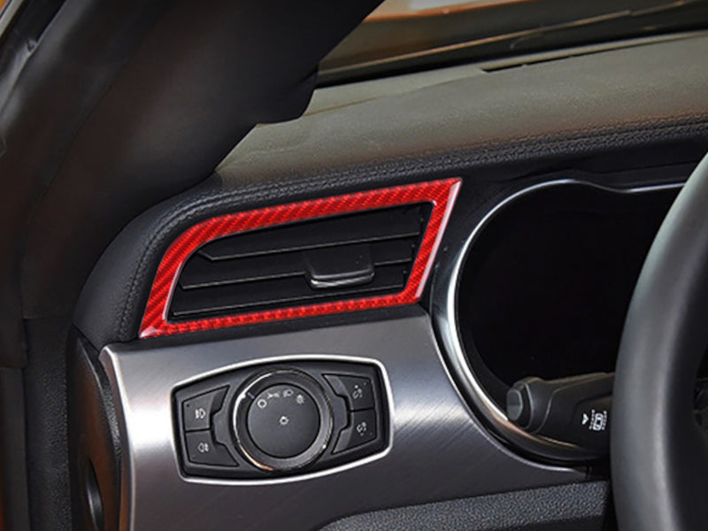 2015-23 Mustang - Side AC Air Vent Frame Overlay - Carbon Fiber
