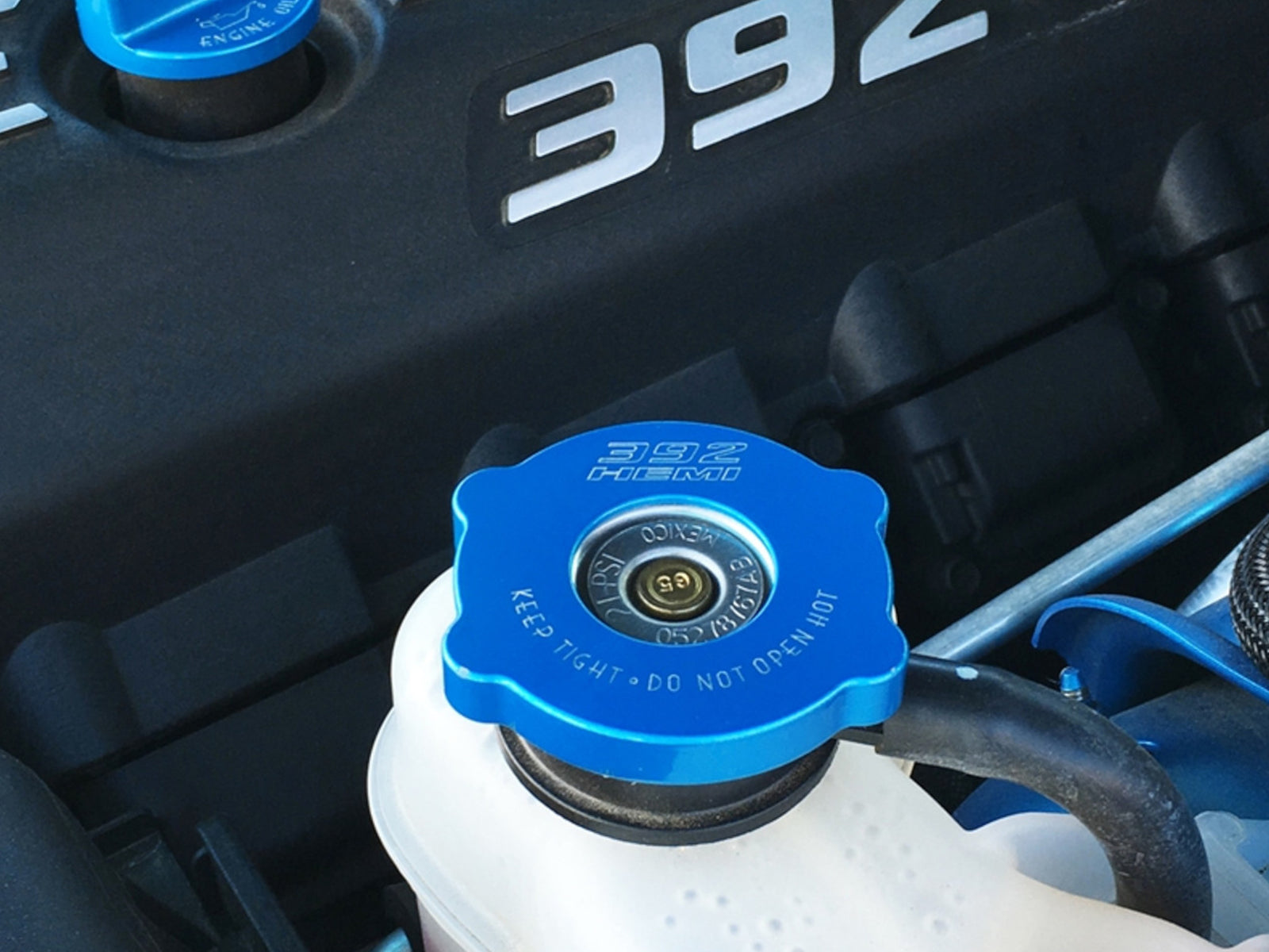 Blue Radiator Cap 2015-23 Challenger Charger - Radiator Cap Cover
