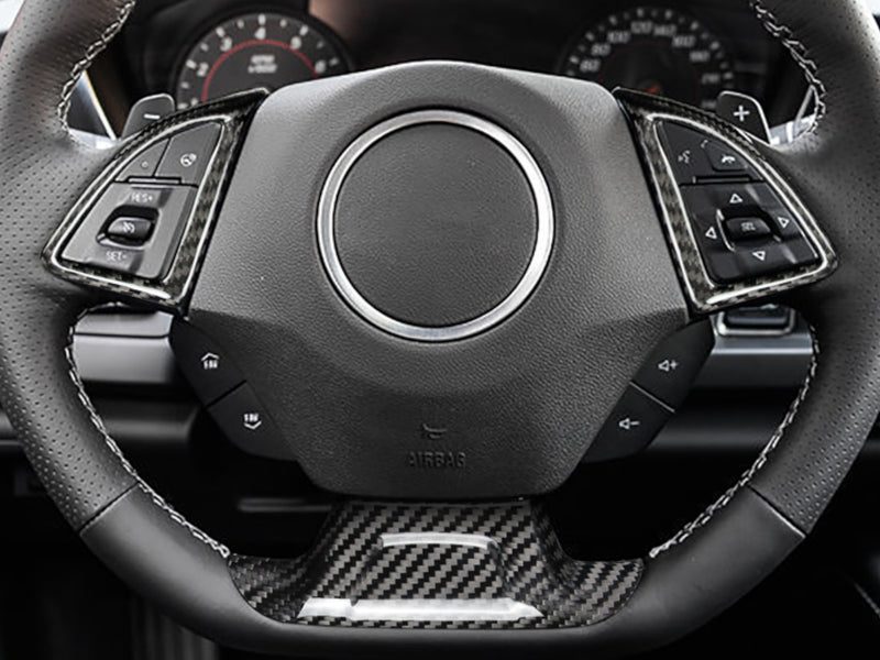 2016-23 Camaro - Steering Wheel Accent Covers - Carbon Fiber