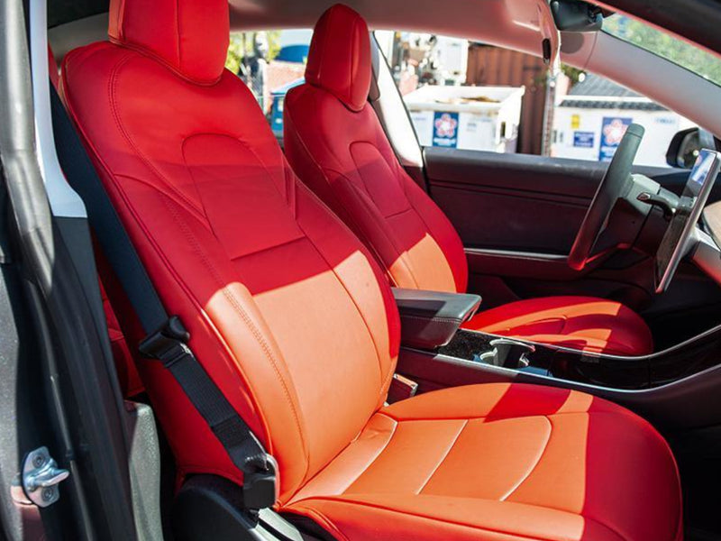 2017-23 Tesla Model 3 - Seat Covers Front and Rear - Artificial Leather