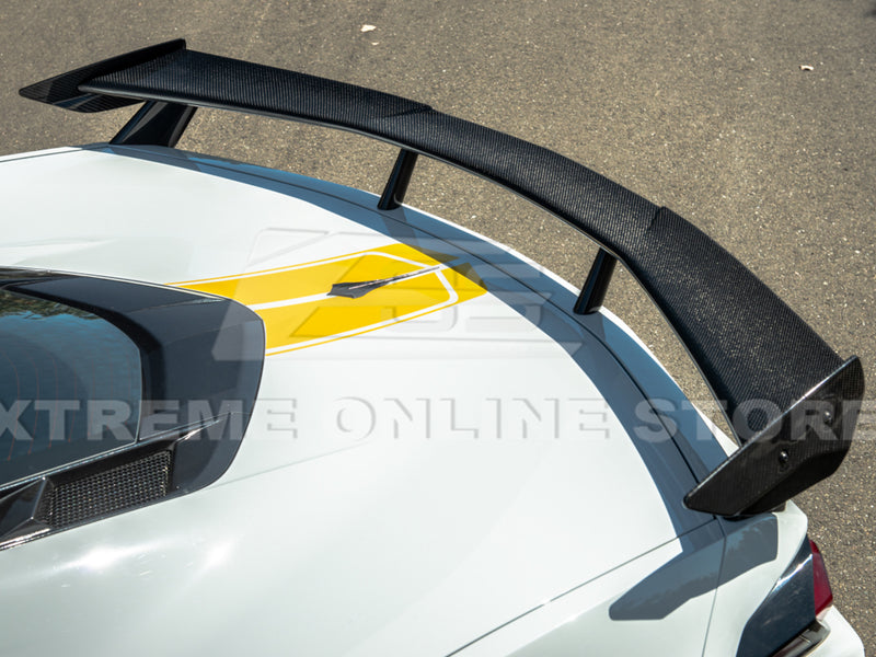 2020-23 Corvette - High Wing Spoiler With Wicker Bill - Carbon Fiber