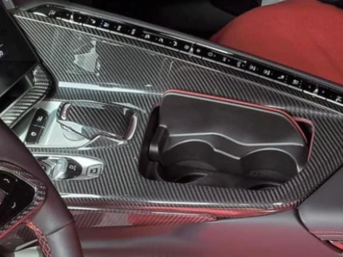 2020-25 Corvette - Lower Center Console Trim Cover - Carbon Fiber