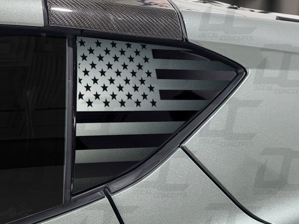 2020-23 Corvette - American Flag 1/4 Window Decal