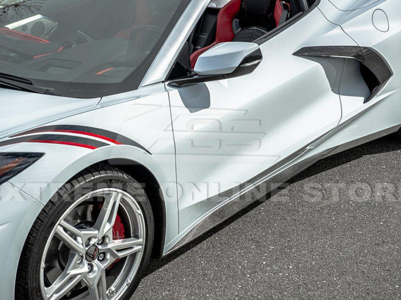 2020-23 Corvette - Z51 Style Side Skirt Add On - Carbon Fiber