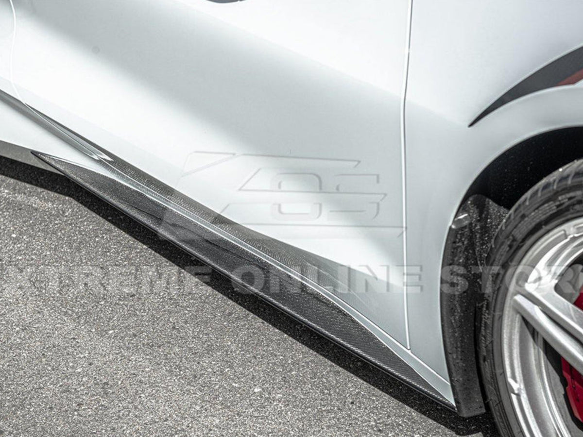 2020-24 Corvette - Z51 Style Side Skirt Add On - Carbon Fiber