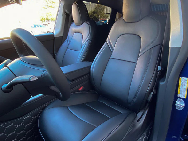 2020-23 Tesla Model Y - Seat Covers Front and Rear - Artificial Leather