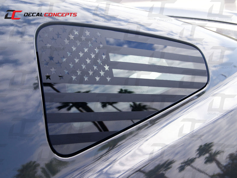 2010-14 Mustang - American Flag 1/4 Window Decal