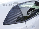 2010-15 Camaro - American Flag 1/4 Window Decal - Carbon Fiber Vinyl