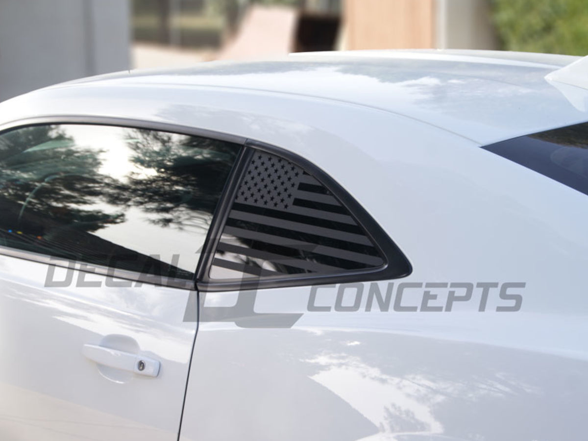 2010-15 Camaro - American Flag 1/4 Window Decal