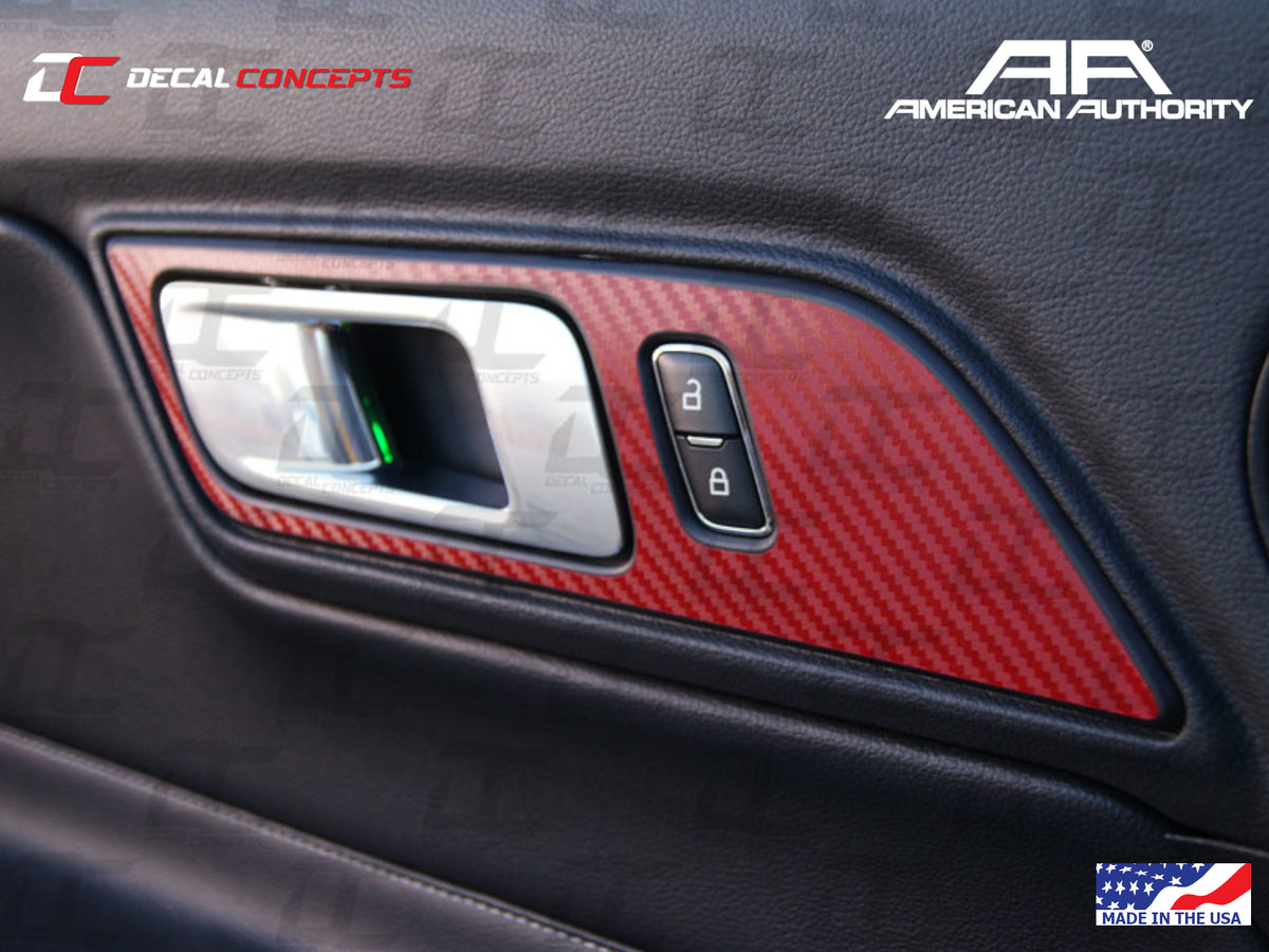 2015-23 Mustang - Interior Door Handle Frame Accent Decal Kit