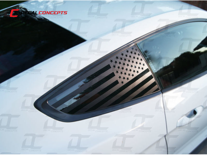 2015-23 Mustang - American Flag 1/4 Window Decal