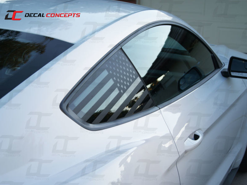 2015-23 Mustang - American Flag 1/4 Window Decal