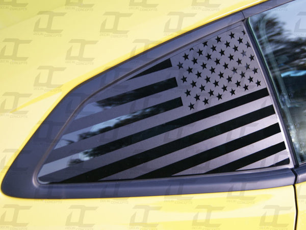 2016-23 Camaro - American Flag 1/4 Window Decal
