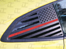 2016-24 Camaro - American Flag With Red Stripe 1/4 Window Decal