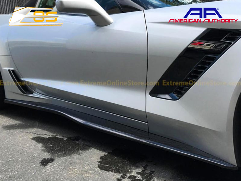 2014-19 Corvette - Z06 Style Side Skirts - Carbon Fiber