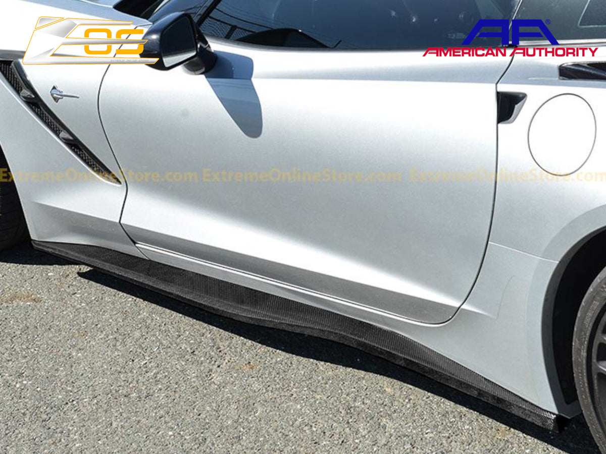 2014-19 Corvette - Z06 Style Side Skirts - Carbon Fiber