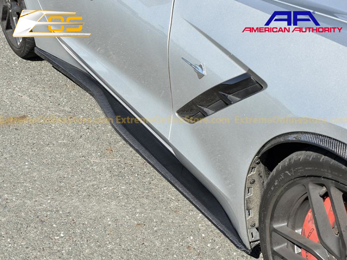 2014-19 Corvette - Z06 Style Side Skirts - Carbon Fiber