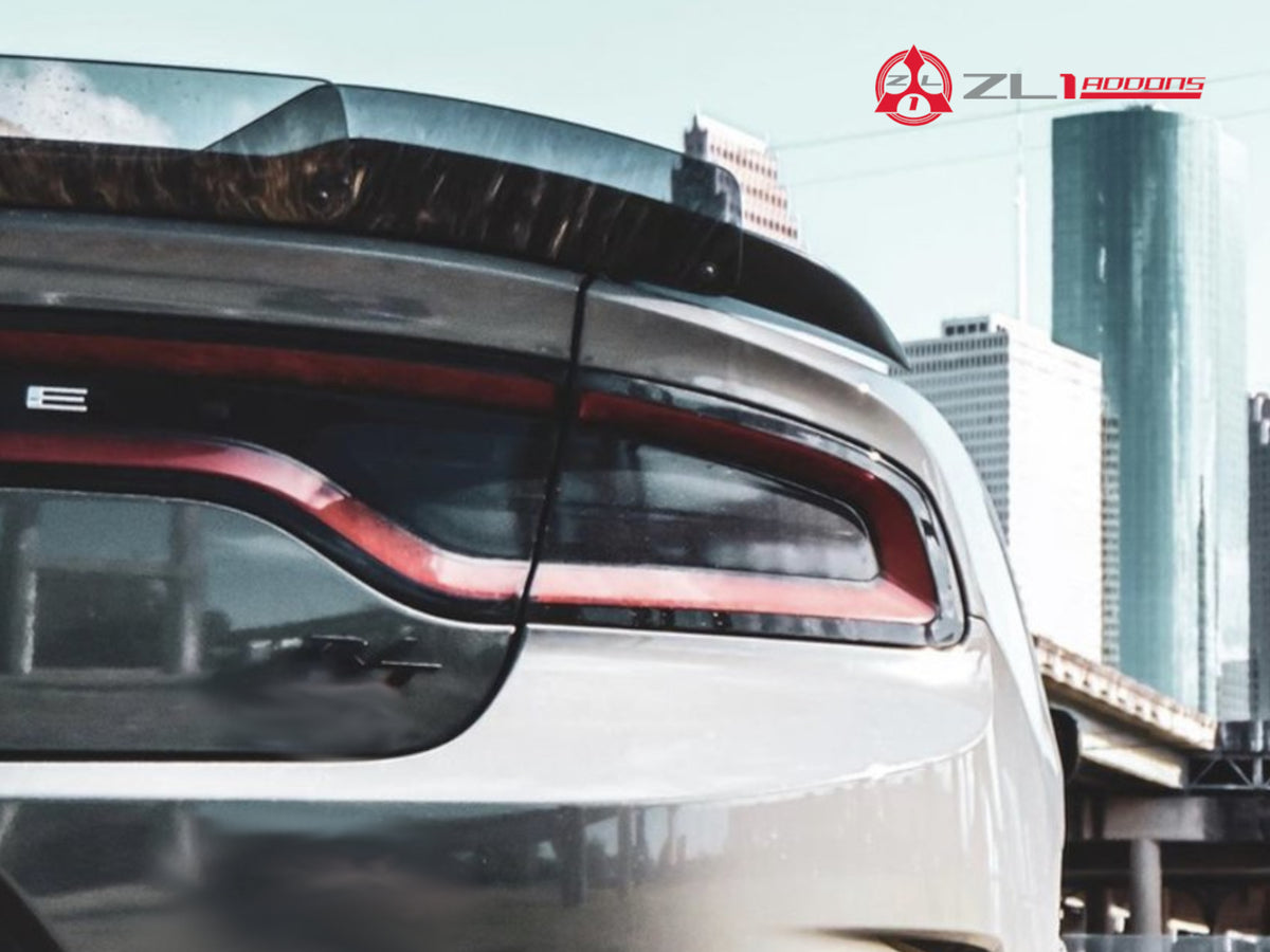 PSDesigns FITS Dodge Charger 2 Piece SRT SCAT Hellcat Wicker Bill Spoiler 15-23