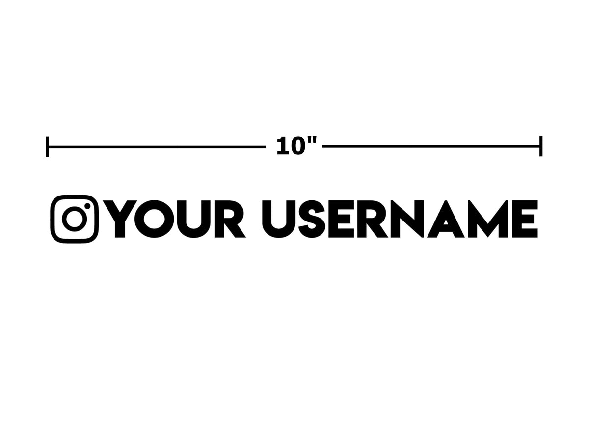 Decal - Instagram TikTok YouTube Username