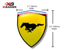 2005-25 Mustang - Ferrari Style Badge - Aluminum - Yellow