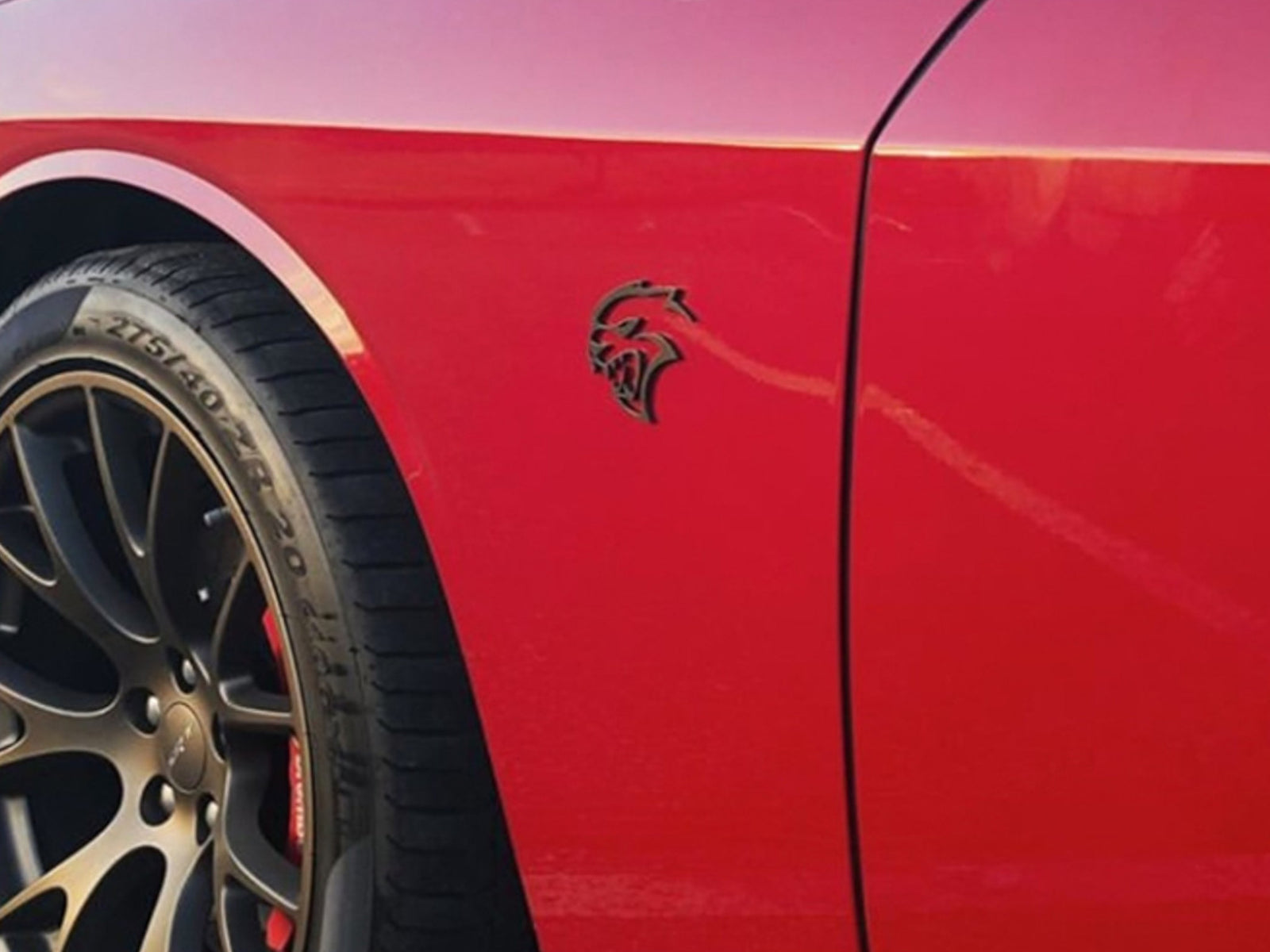Challenger Charger Hellcat Cutout Badge
