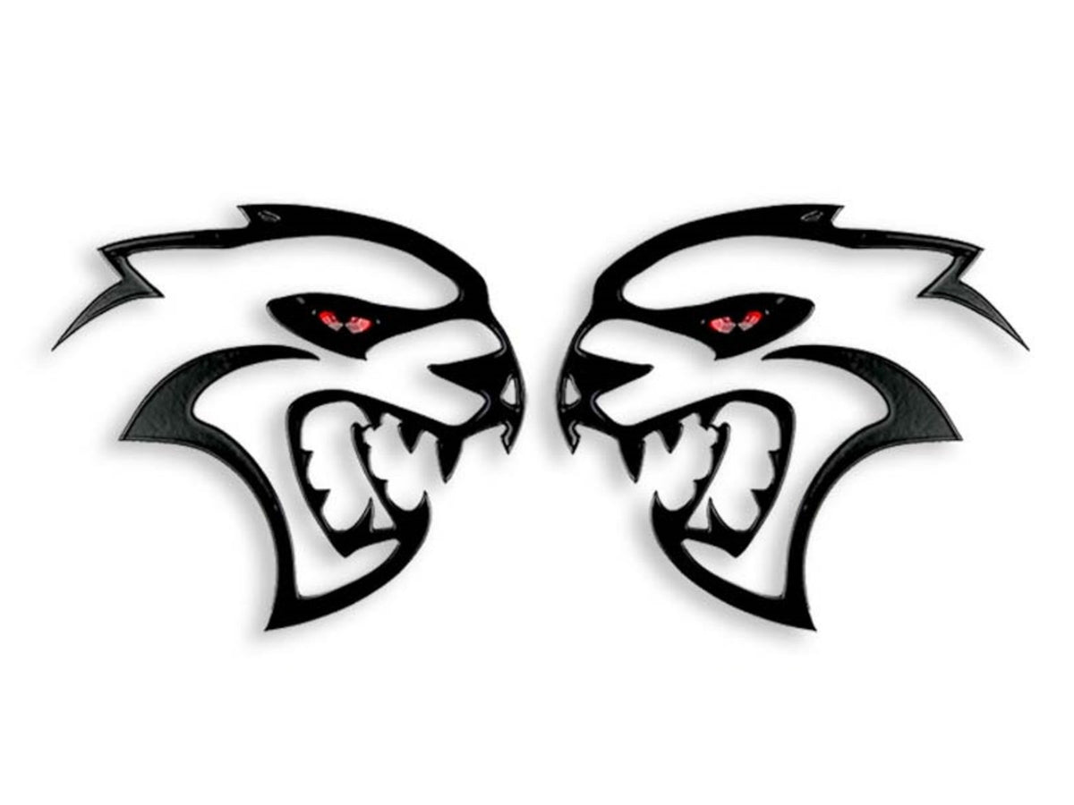 Challenger Charger - Hellcat Jewel Eye Cutout Badge